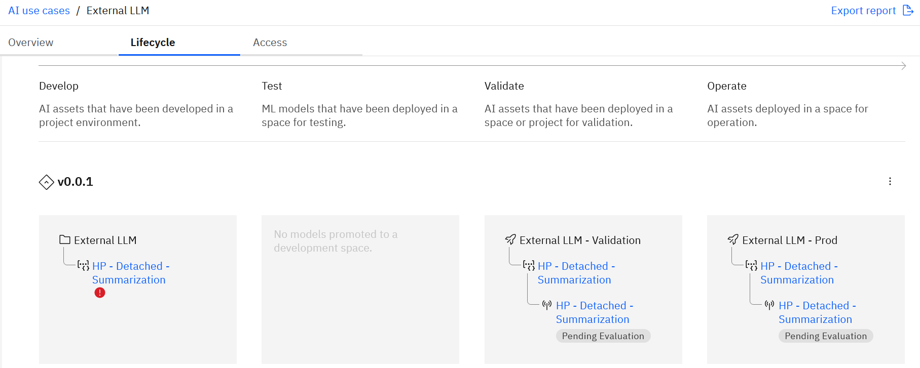 Tracking a detached deployment