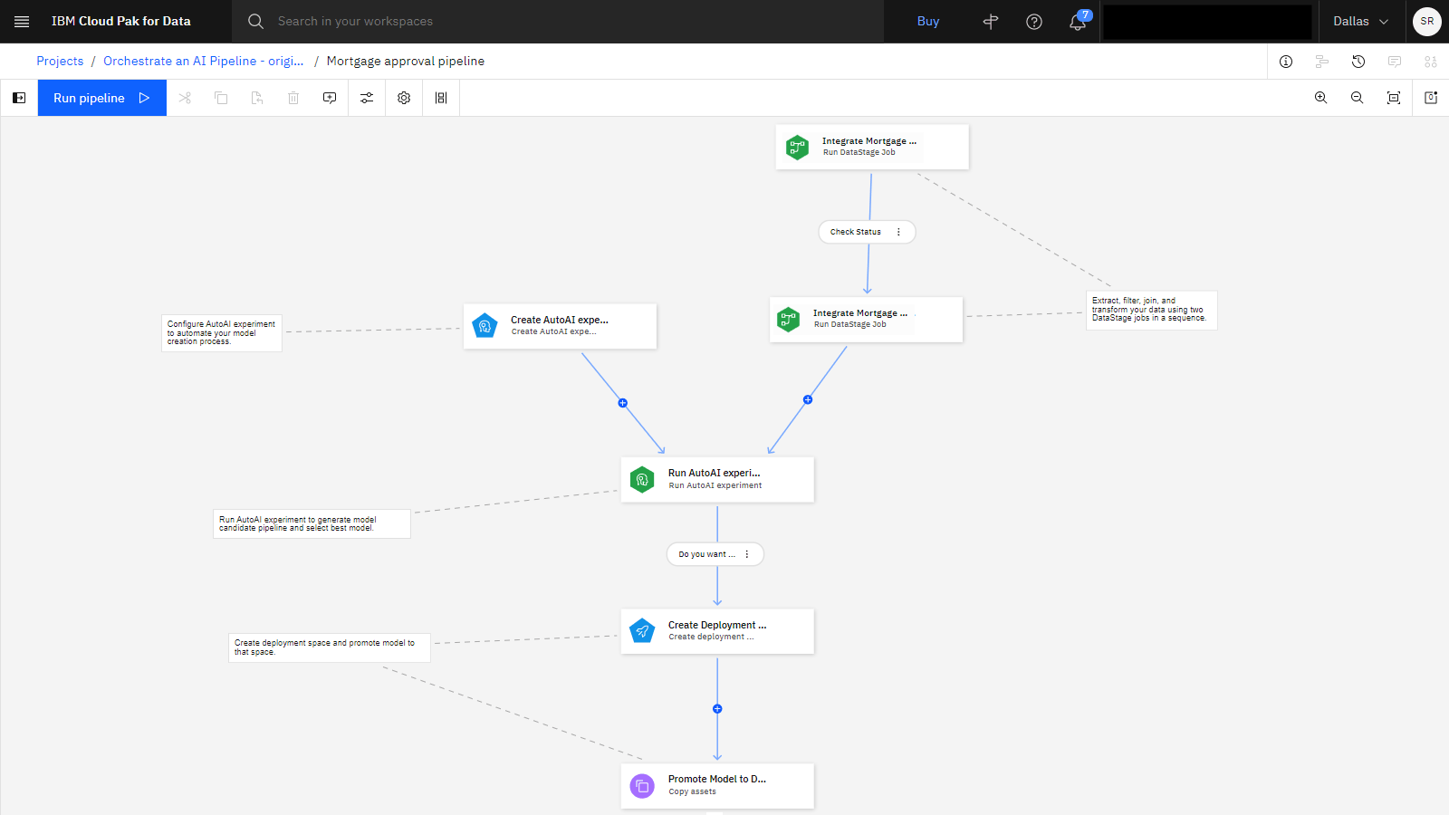 Initial pipeline