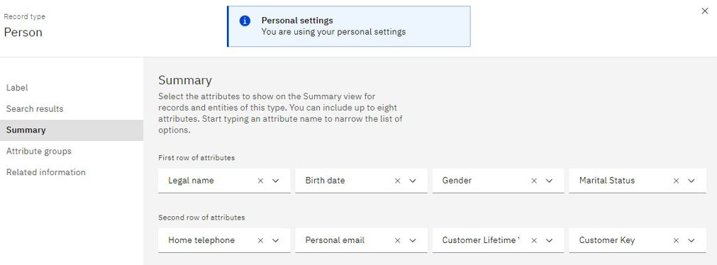 Configuring the explorer summary view